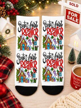 Santa's Favorite Realtor Ankle Socks